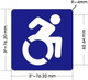 Sign Cessible Icon - Color Sticker - Decal - Handicap Accessibility Symbol International Symbol of Access Decal Sticker