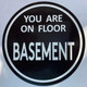 YOU ARE ON FLOOR BASMENT STICKER -FLOOR BASEMENT NUMBER STICKER