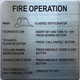 Sign FIRE OPERATION  FOR ELEVATOR