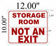 Sign Storage Room Not an Exit