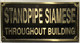 Sign Cast Aluminum  - cast bronze color/cast brass color