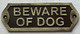 Cast Aluminium beware of dog