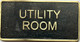 Cast Aluminium Utility room  Sign