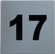 Apartment number 17 signage