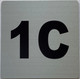 Apartment number 1C signage