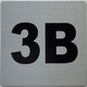 Apartment number 3B signage