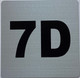 Signage Apartment number 7D