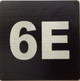 Apartment number 6E signage