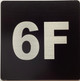 Apartment number 6F signage