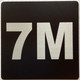 Apartment number 7M signage