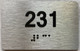 apt number sign silver 231