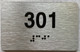 apt number sign silver 301