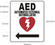 AED AUTOMATED External DEFIBRILLATOR Sign