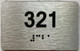 apt number sign silver 321