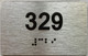 apt number sign silver 329