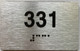 apt number sign silver 331