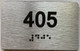 apt number sign silver 405