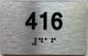 apt number sign silver 416