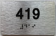 apt number sign silver 419