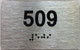 apt number sign silver 509