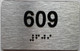 apt number sign silver 609