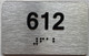 apt number sign silver 612
