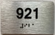 apt number sign silver 921