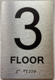 ada Floor number sign silver