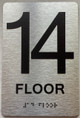 ada Floor number sign silver