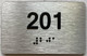 Apartment number  - Unit number  / Suite number  comes with Raised letters & Grade 2 Braille - Includes Red Adhesive pad for Easy Installation - The park Ave Line (Apt 201)