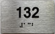 Signage Apartment number  - Unit number  / Suite number  comes with Raised letters & Grade 2 Braille - Includes Red Adhesive pad for Easy Installation - The park Ave Line (Apt 132)