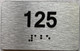 Signage Apartment number  - Unit number  / Suite number  comes with Raised letters & Grade 2 Braille - Includes Red Adhesive pad for Easy Installation - The park Ave Line (Apt 125)