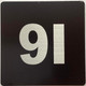 Sign Apartment number 9I  - UNIT NUMBER 9I /SUITE 9I  (BLACK, DOUBLE SIDED TAPE) -Broadway Line