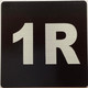 Signage Apartment number 1R  - UNIT NUMBER 1R /SUITE 1R  (BLACK, DOUBLE SIDED TAPE) -Broadway Line