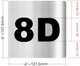 Signage Apartment number 8D  - UNIT NUMBER 8D  (SILVER, DOUBLE SIDED TAPE) -Broadway Line