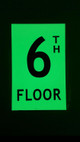 Sign Glow-In-the-Dark -Photoluminescent , Aluminium, double sided tape (6TH FLOOR)