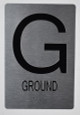 Sign FLOOR NUMBER  Tactile Graphics Grade 2 Braille Text with raised letters aluminum, Safety  for Office, school Hospital,brush SILVER (Ground)