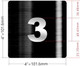 Apartment number /DOOR NUMBER Black, with double sided tape-The Broadway Line (3)