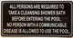 Sign ALL PERSONS ARE REQUIRED TO TAKE A CLEANSING SHOWER BATH BEFORE ENTERING THE POOL SIGN