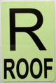 Sign GLOW IN DARK FLOOR NUMBER-THE GLOWMARK LINE (ROOF)