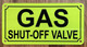FD GAS MAIN SHUT OFF VALVE SIGN