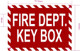 NYC FIRE DEPT KEY BOX SIGN/FIRE DEPARTMENT KEY BOX SIGN -ZEBRA LINE