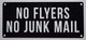FD NO FLYERS NO JUNK MAIL SIGN