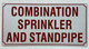 COMBINATION SPRINKLER AND STANDPIPE SAFETY SIGN