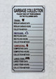 NYC HPD LANDLOARD GARBAGE COLLECTION SAFETY SIGN