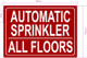 FD AUTOMATIC SPRINKLER ALL FLOORS SIGN
