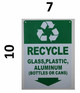 Sign Recycle Glass,Plastic, Bottles OR CANS