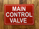 MAIN CONTROL VALVE COMPLIANCE SIGN