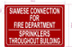 HPD SIAMESE CONNECTION FOR FIRE DEPARTMENT SPRINKLERS THROUGHOUT BUILDING SIGN
