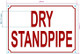 FD DRY STANDPIPE SIGN